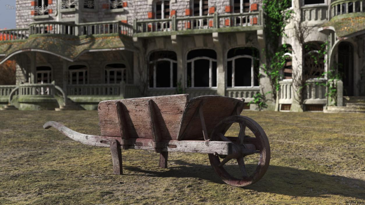 Antique Wheelbarrow 3D model