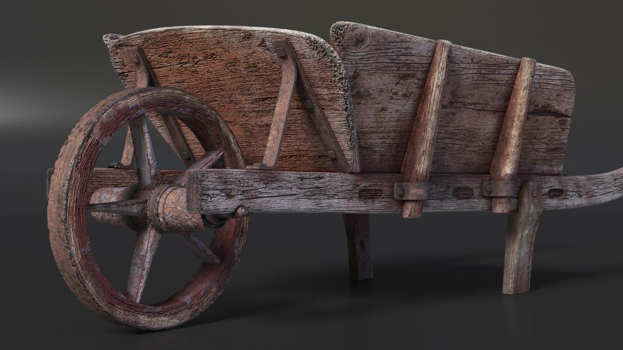 Antique Wheelbarrow 3D model