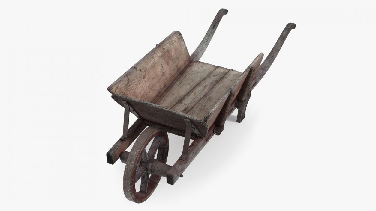 Antique Wheelbarrow 3D model