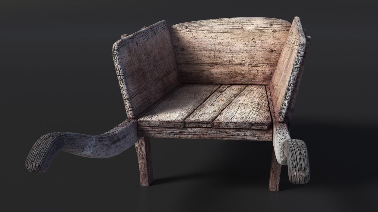 Antique Wheelbarrow 3D model