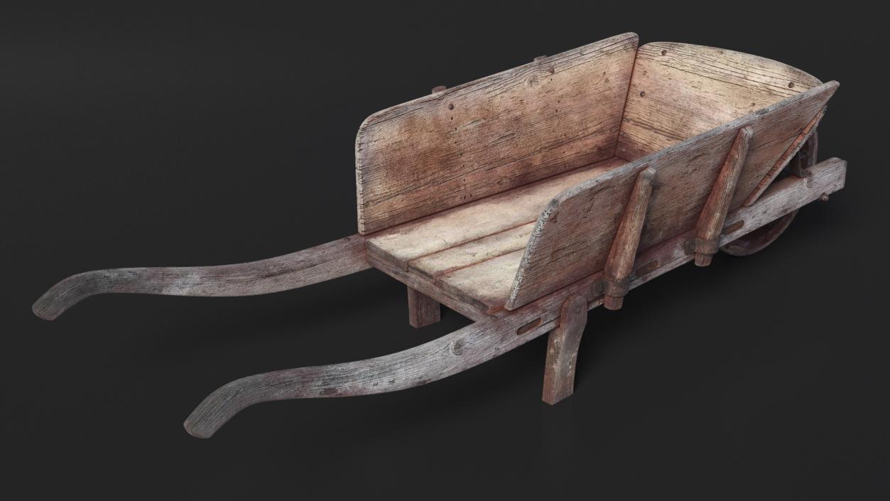 Antique Wheelbarrow 3D model