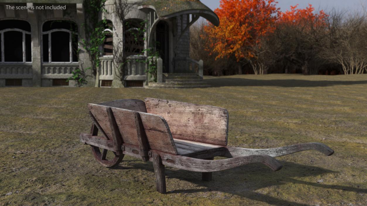 Antique Wheelbarrow 3D model