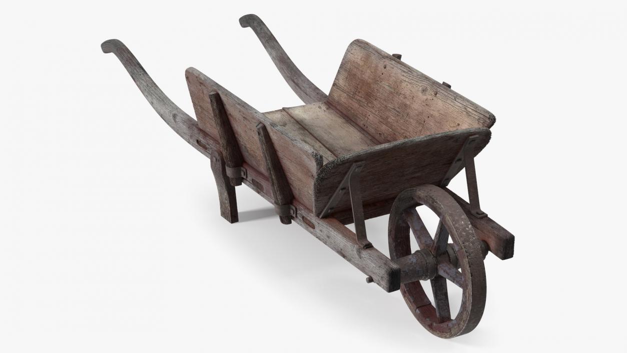 Antique Wheelbarrow 3D model