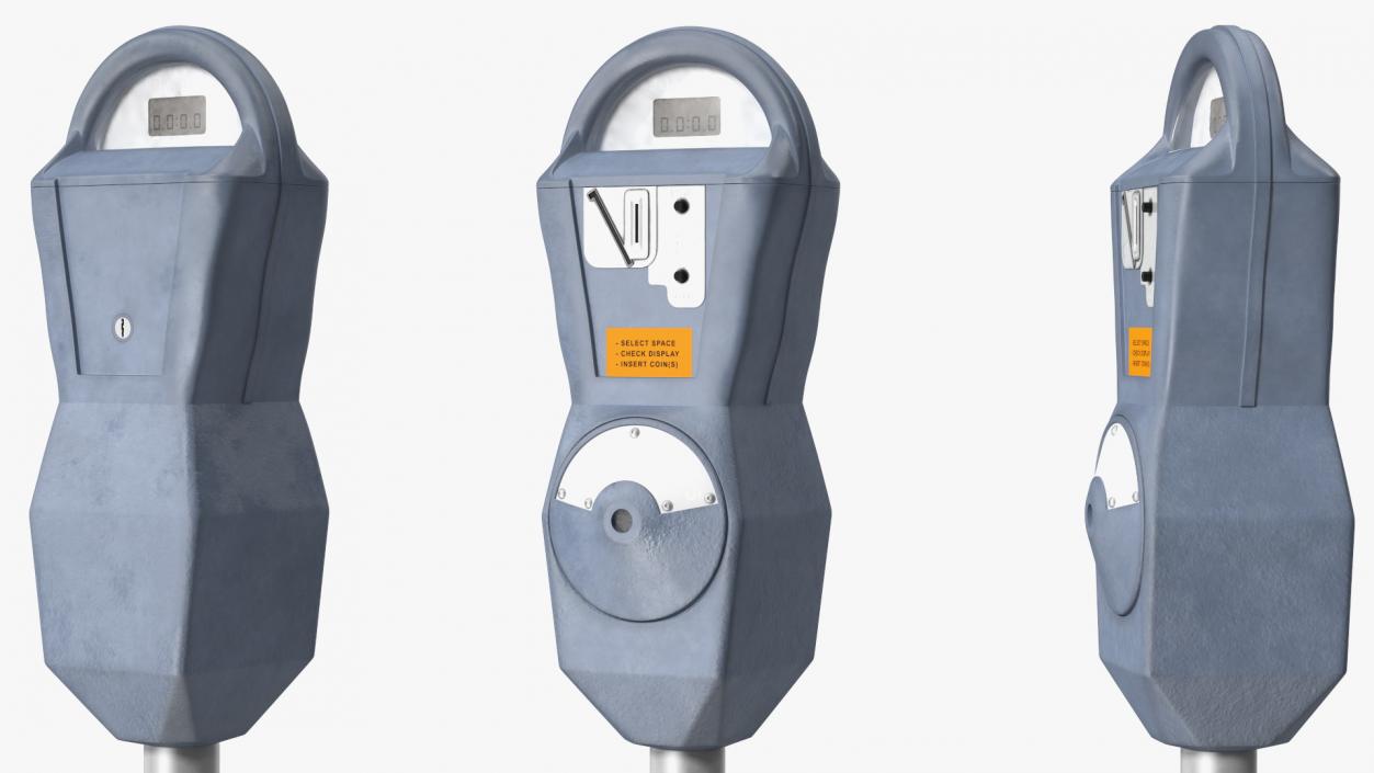 3D Digital Parking Meters Collection model