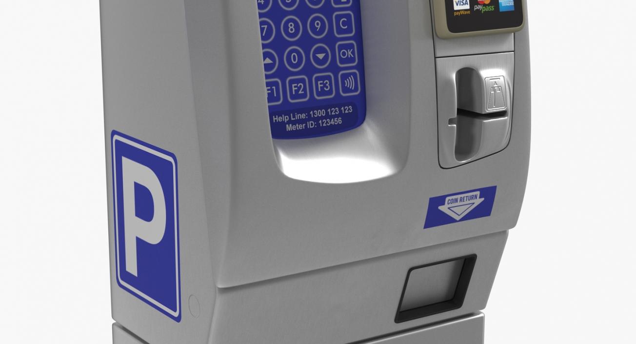 3D Digital Parking Meters Collection model