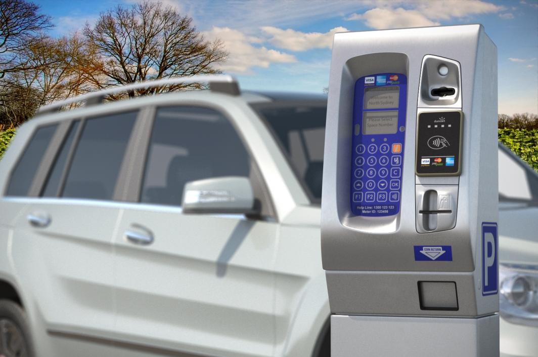 3D Digital Parking Meters Collection model