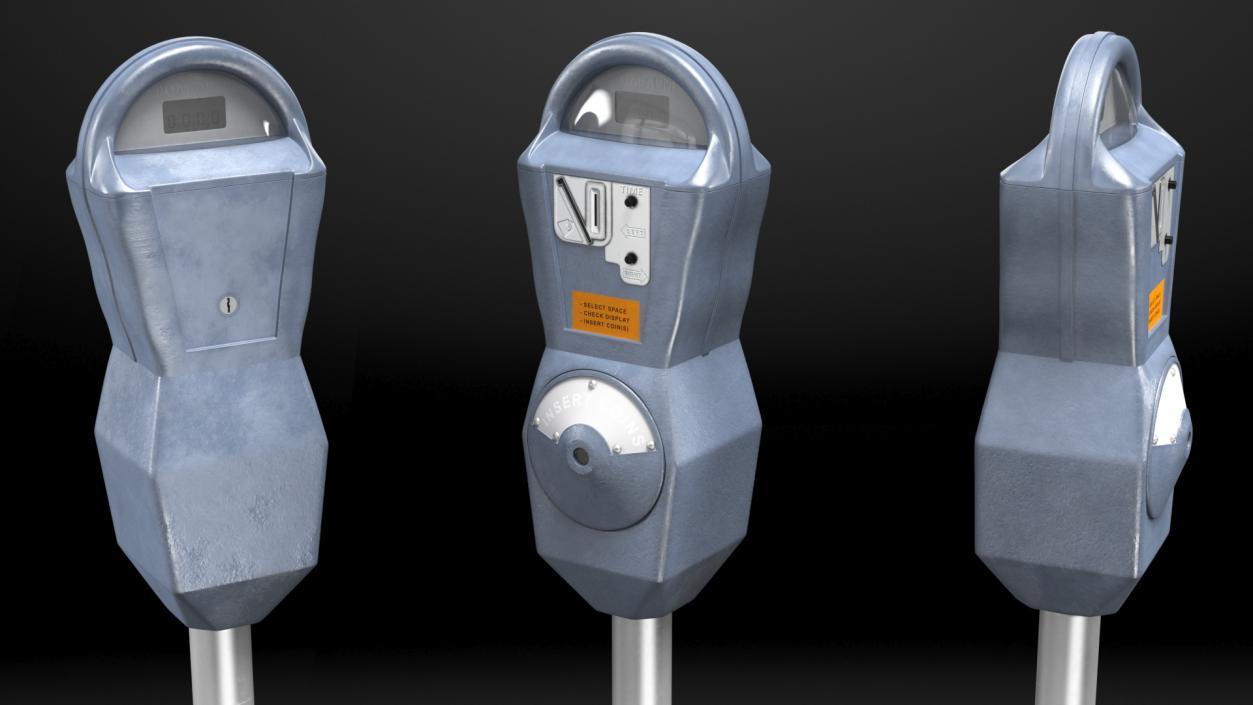 3D Digital Parking Meters Collection model