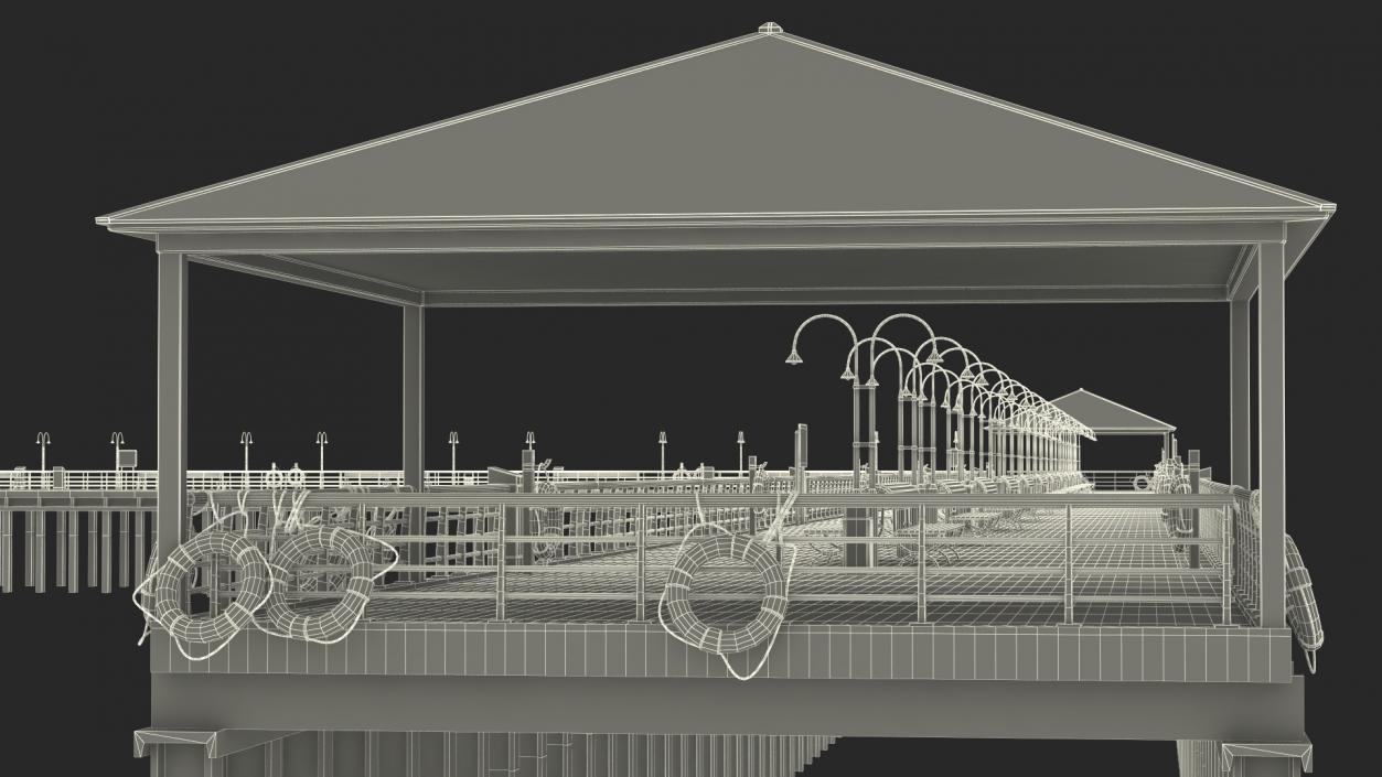 3D Walking Beach Pier model