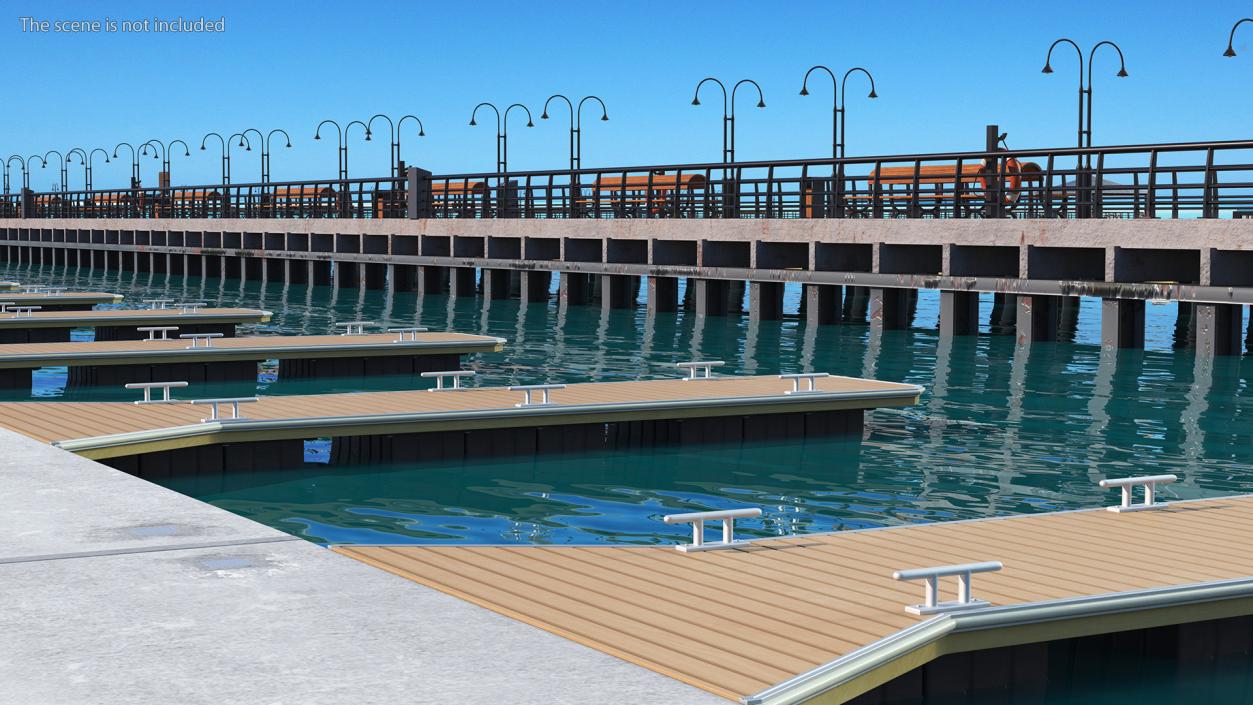 3D Walking Beach Pier model