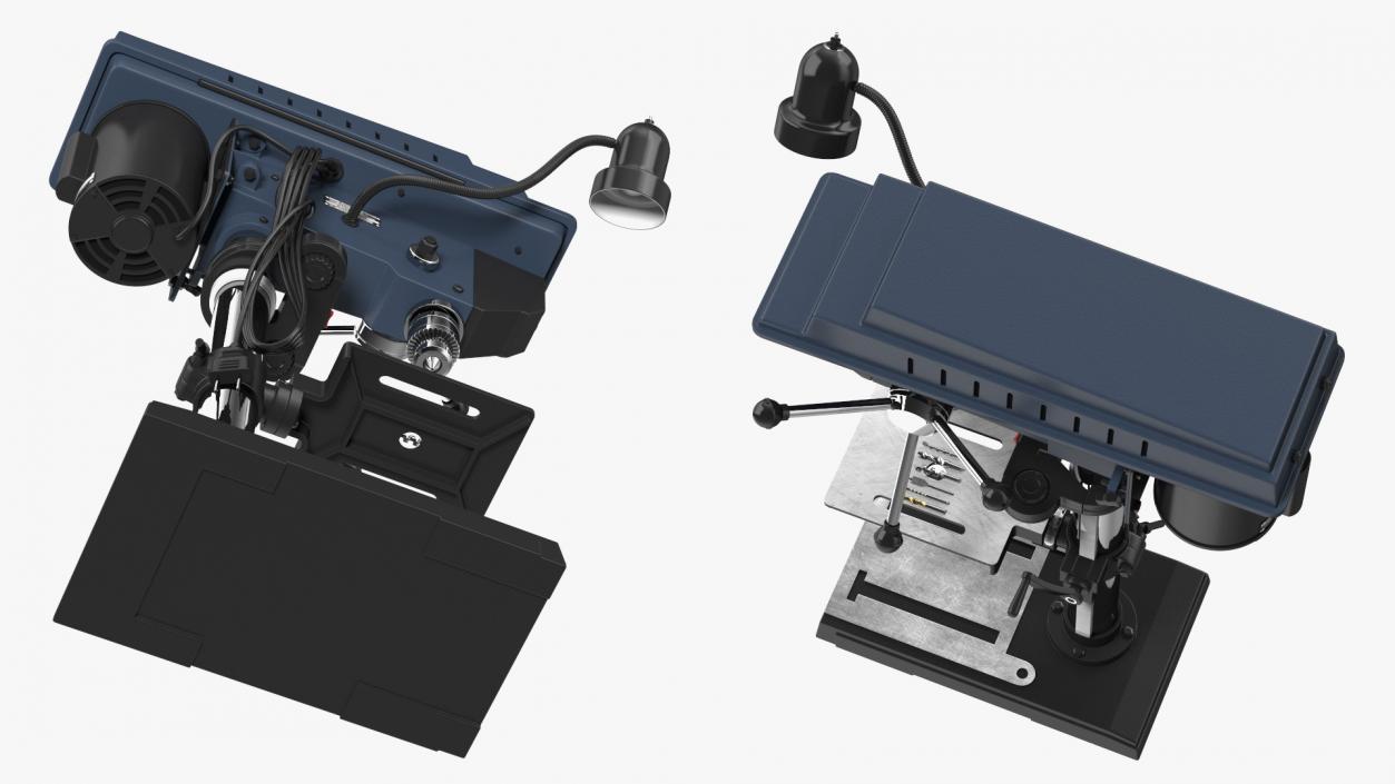 3D Bench Drill Press with Drill Bits model