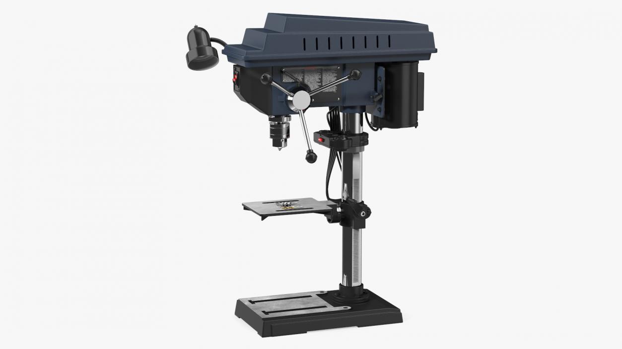 3D Bench Drill Press with Drill Bits model