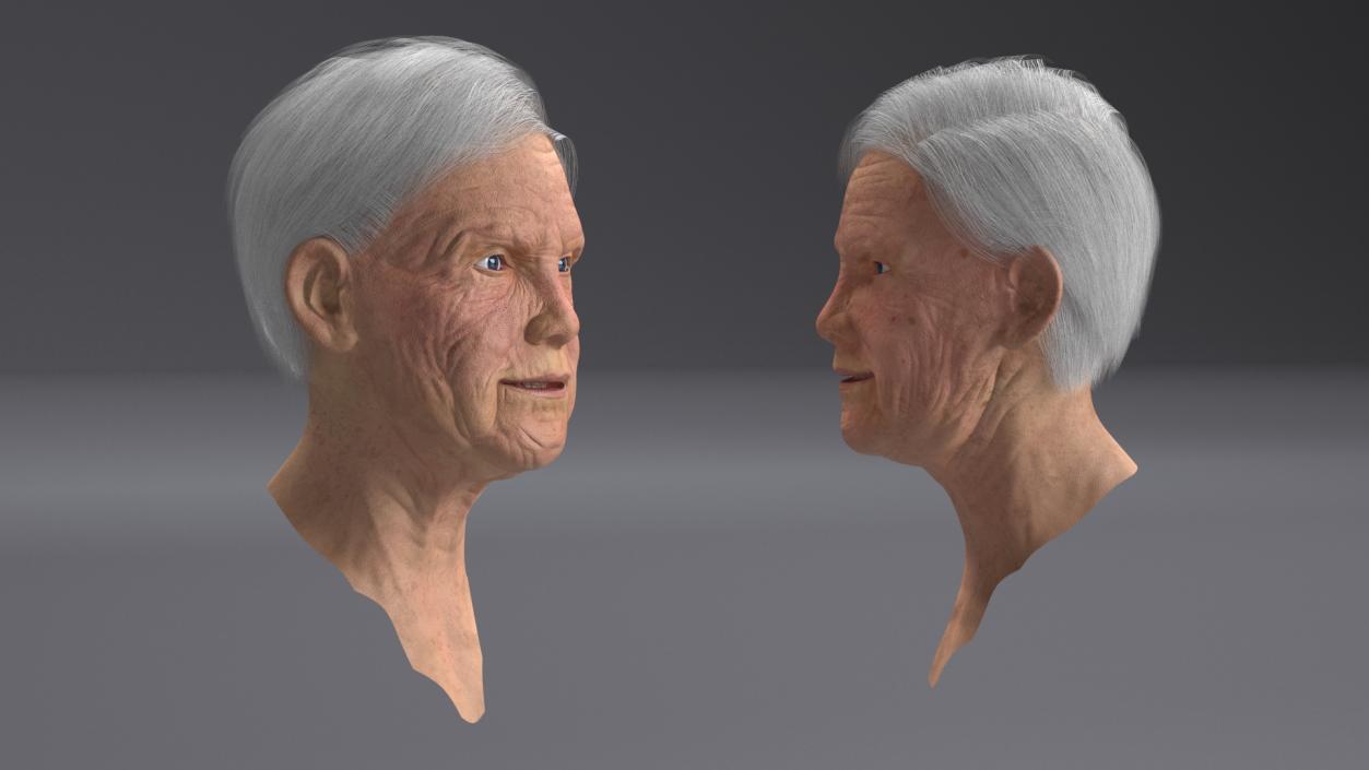 Older Womens Head 3D