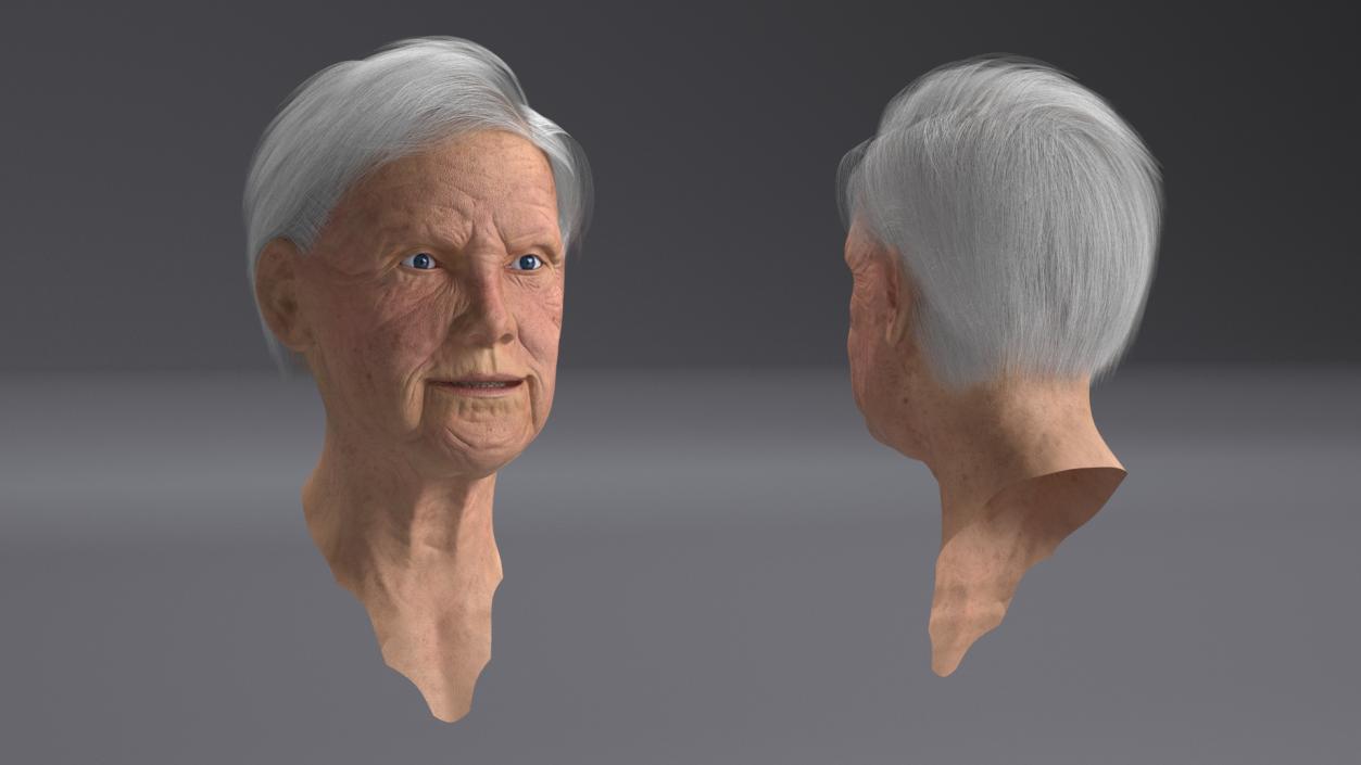 Older Womens Head 3D