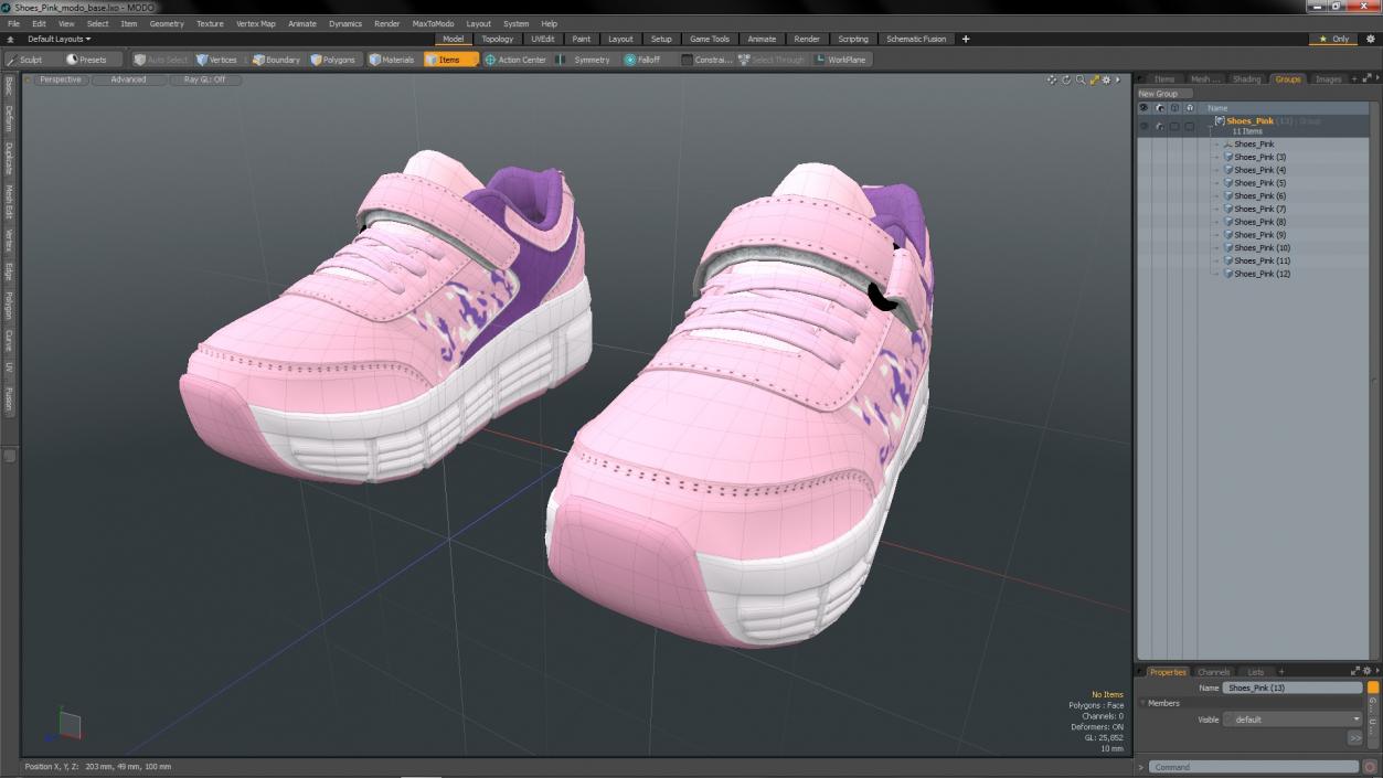 3D model Shoes Pink