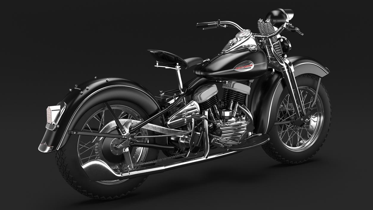 3D model 1942 Harley-Davidson WLA Black