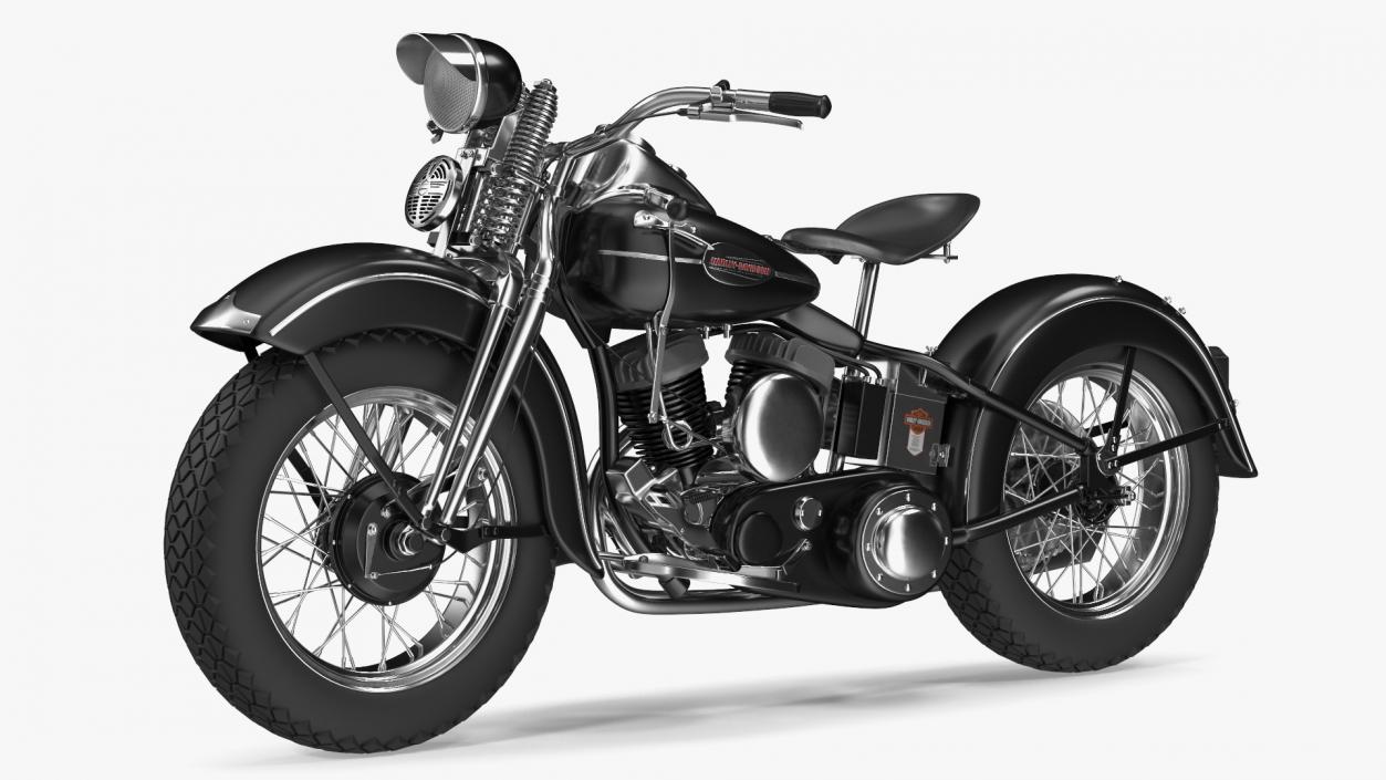 3D model 1942 Harley-Davidson WLA Black