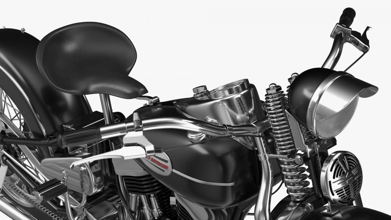 3D model 1942 Harley-Davidson WLA Black