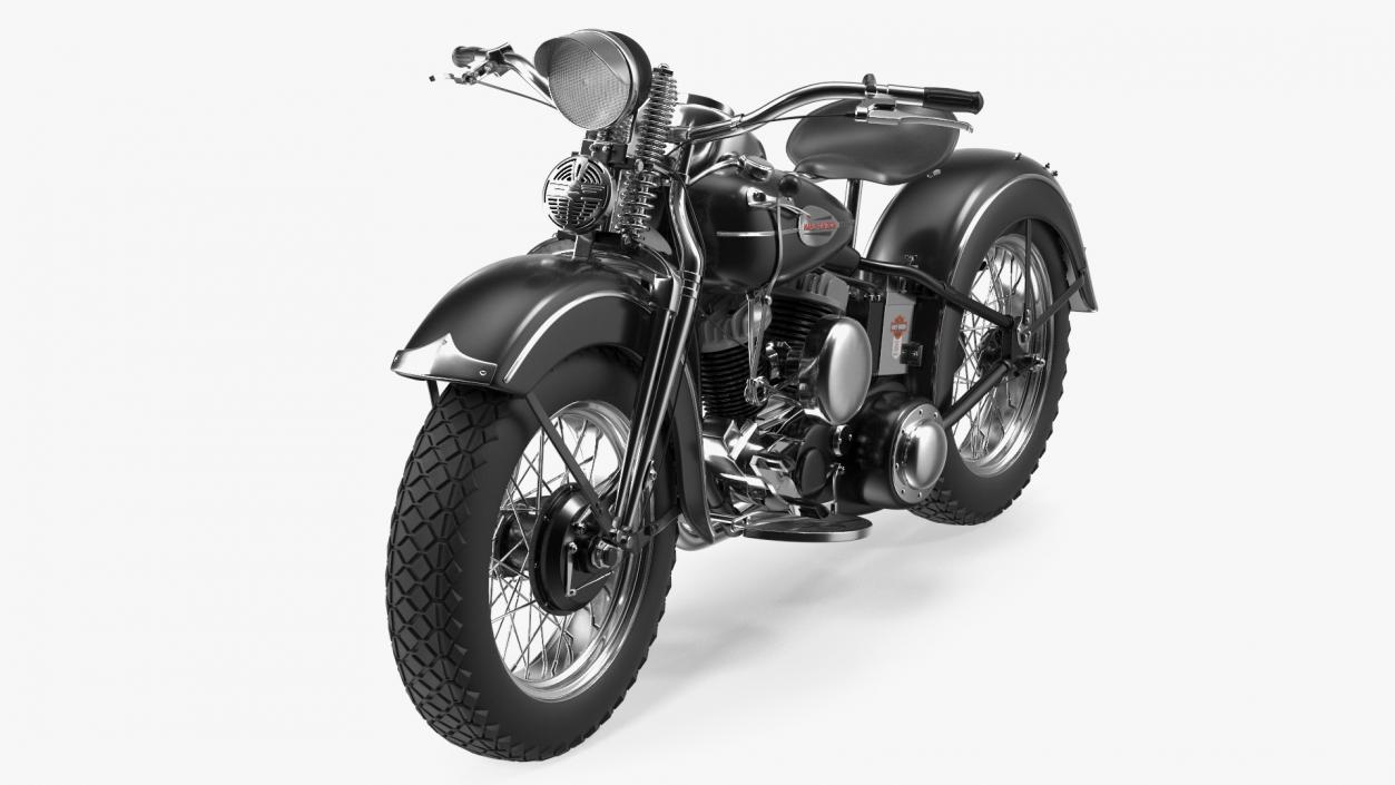 3D model 1942 Harley-Davidson WLA Black