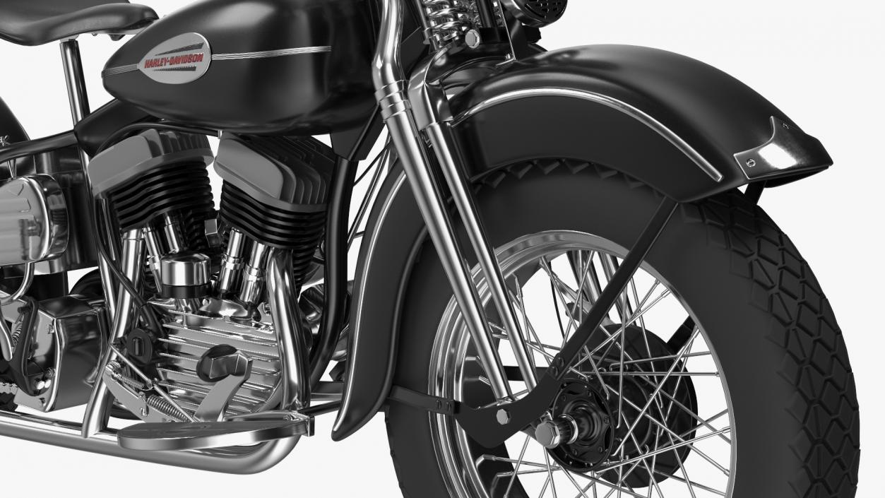 3D model 1942 Harley-Davidson WLA Black