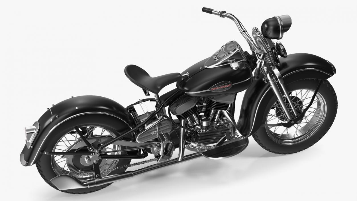 3D model 1942 Harley-Davidson WLA Black