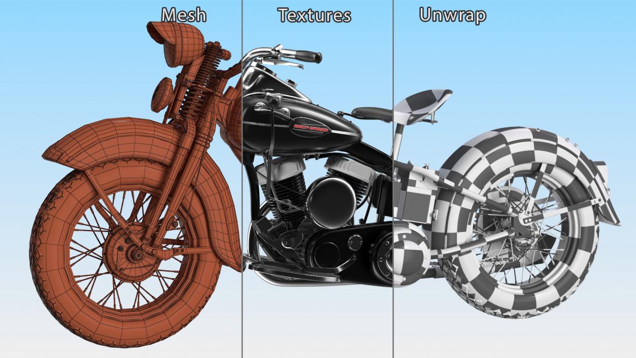 3D model 1942 Harley-Davidson WLA Black