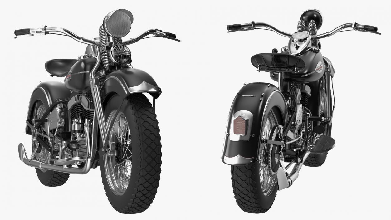 3D model 1942 Harley-Davidson WLA Black