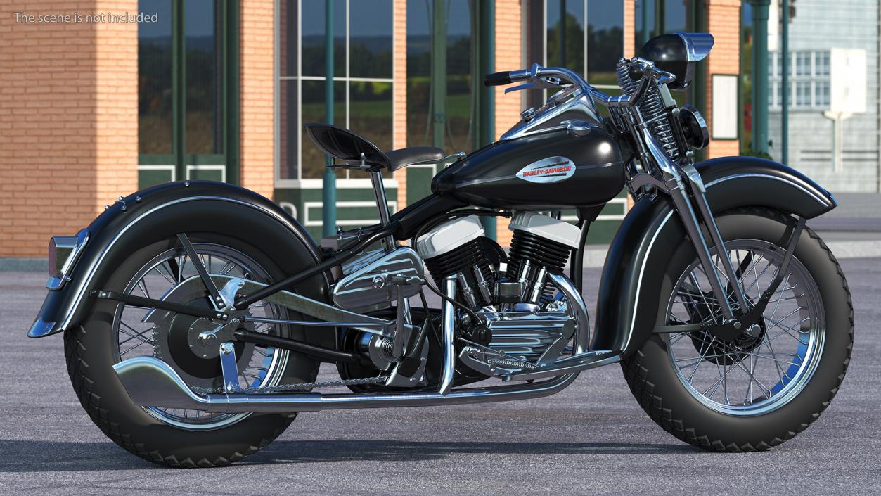 3D model 1942 Harley-Davidson WLA Black