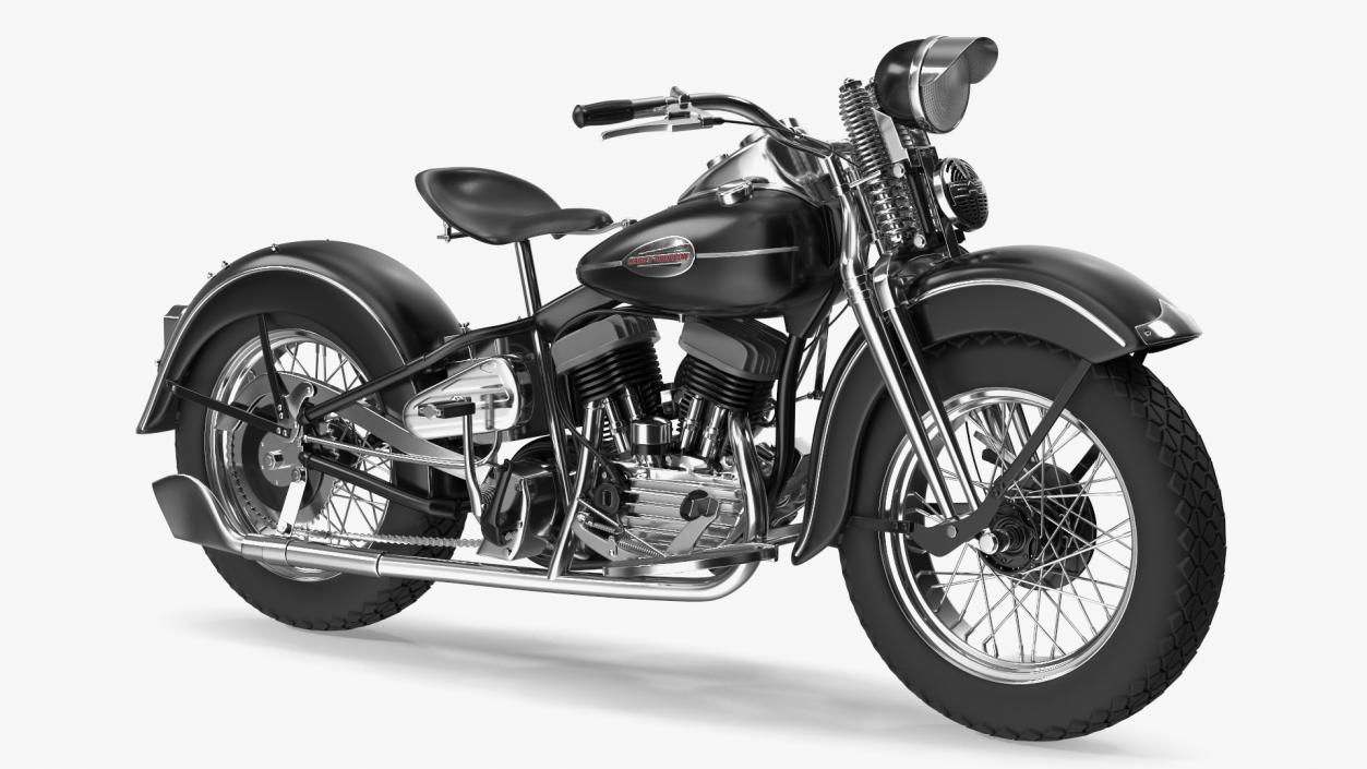 3D model 1942 Harley-Davidson WLA Black