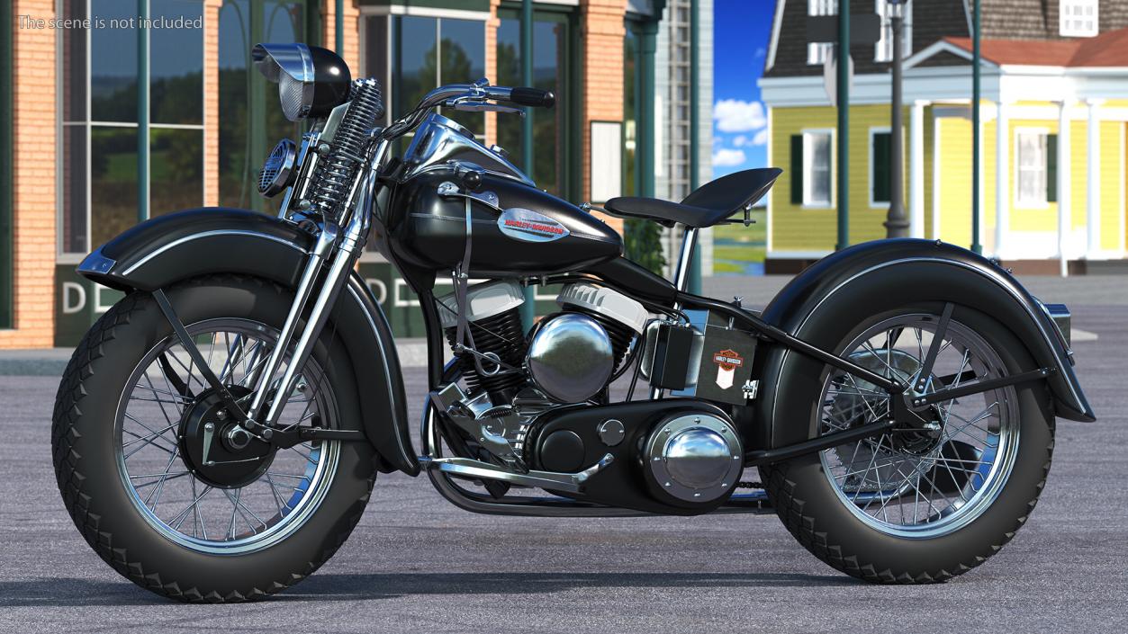 3D model 1942 Harley-Davidson WLA Black