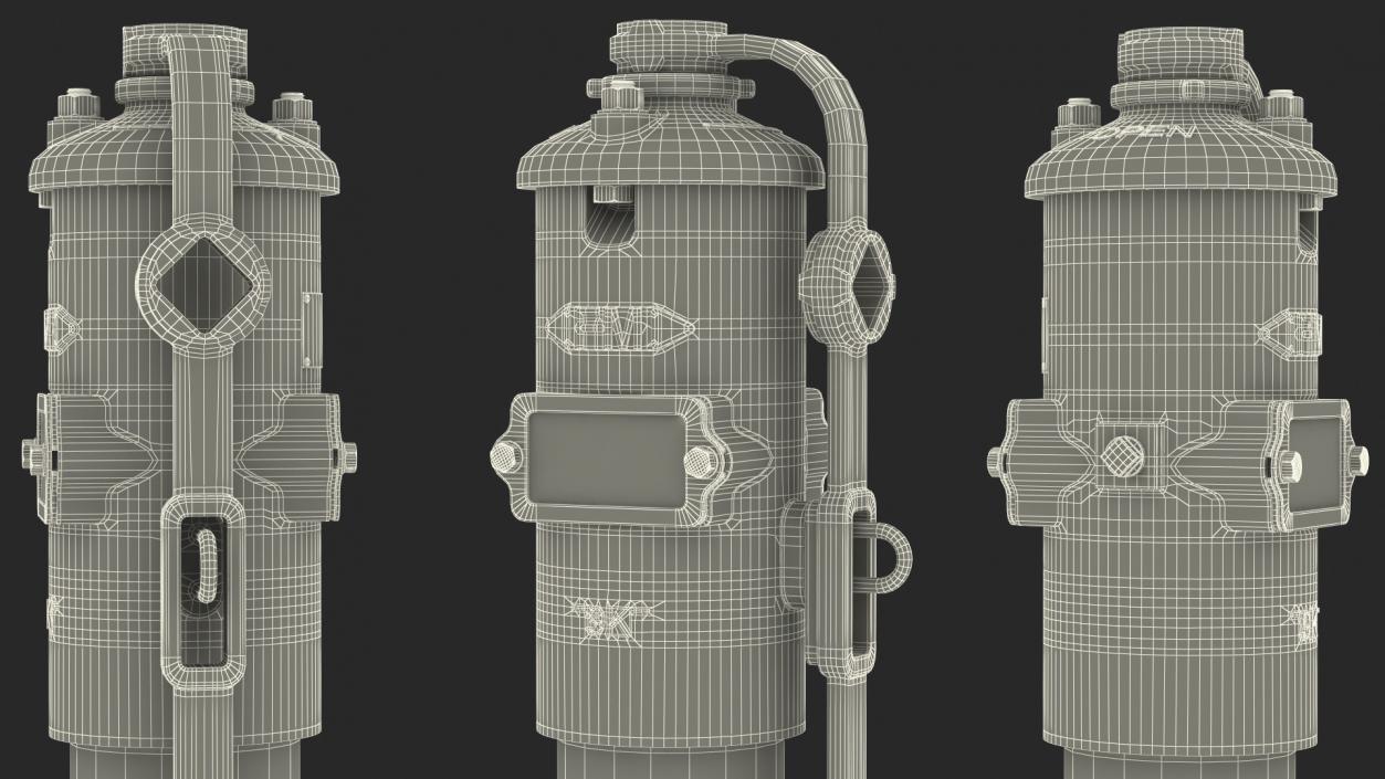 Fire Protection Underground Indicator Post 3D