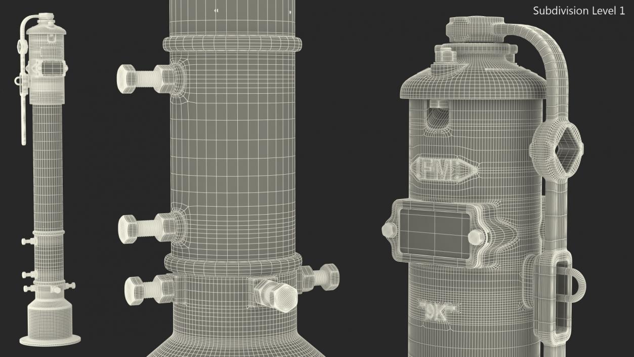 Fire Protection Underground Indicator Post 3D