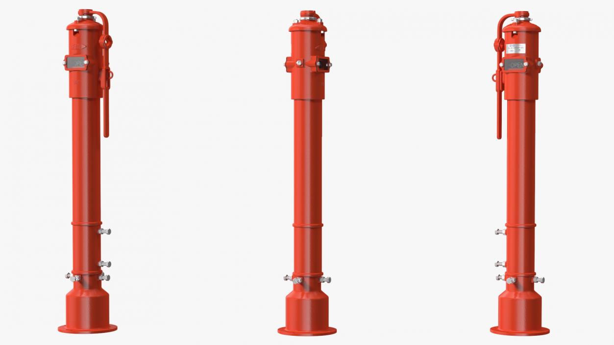 Fire Protection Underground Indicator Post 3D