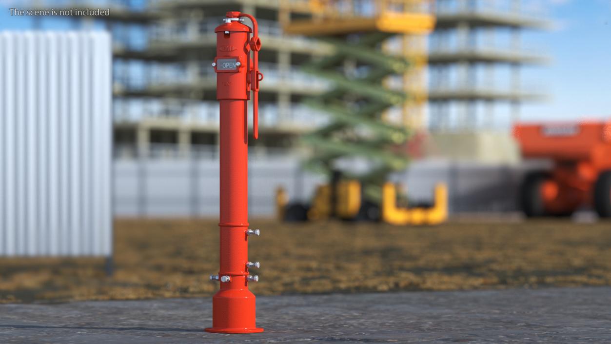 Fire Protection Underground Indicator Post 3D