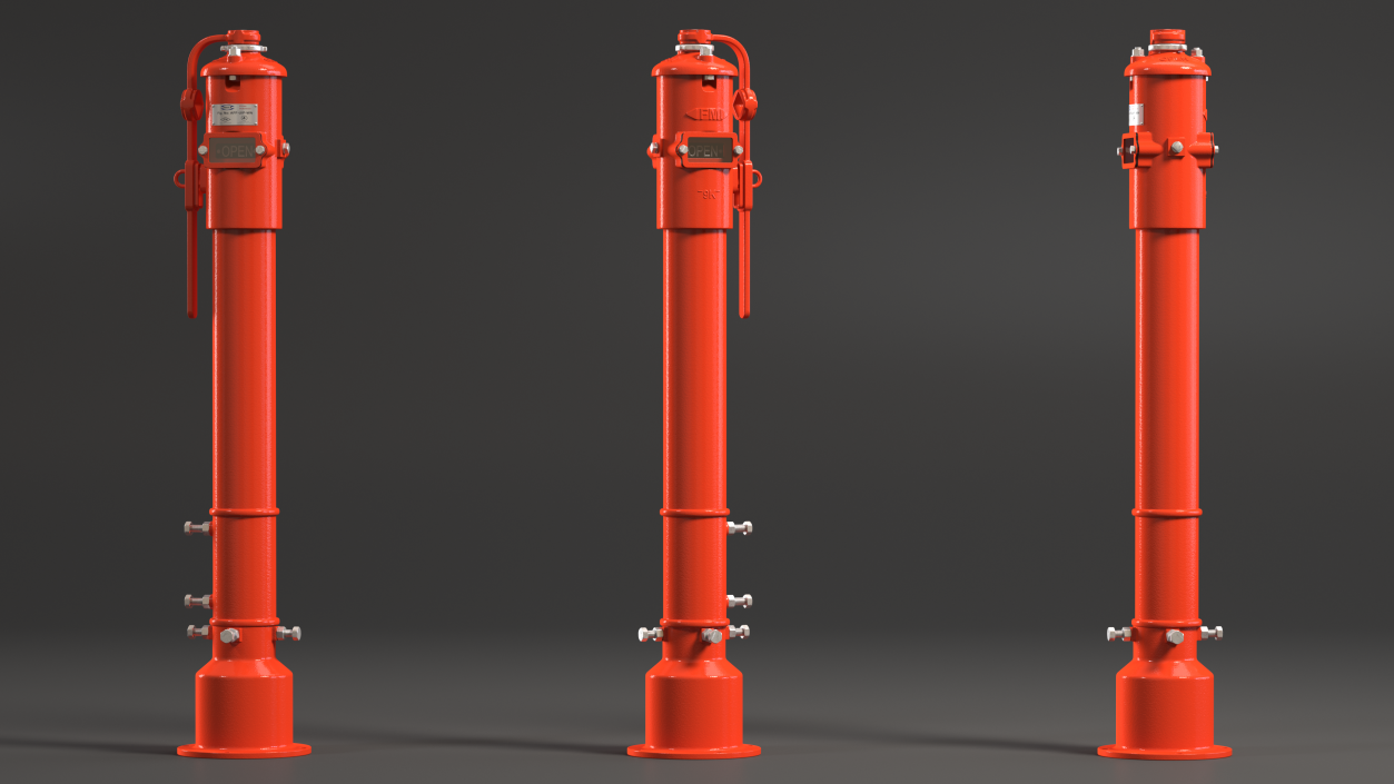 Fire Protection Underground Indicator Post 3D