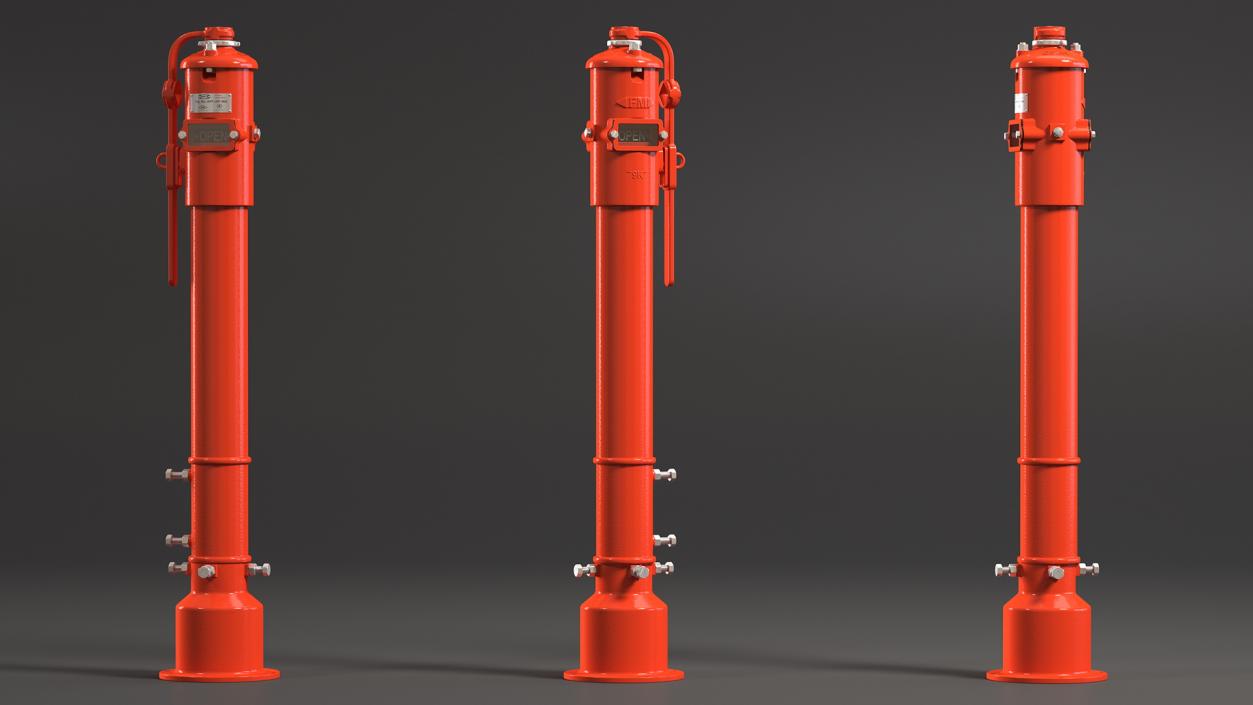 Fire Protection Underground Indicator Post 3D