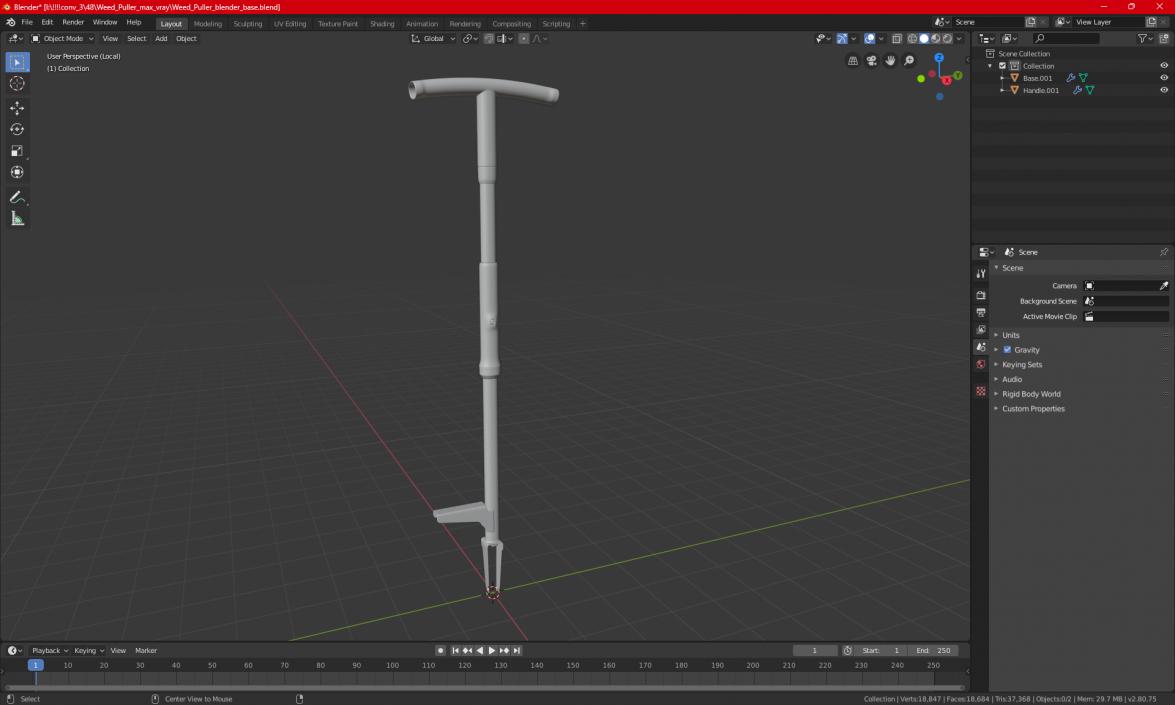 Gardena Weed Puller 3D model