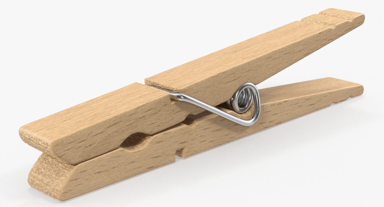 Wooden Clothespin 3D