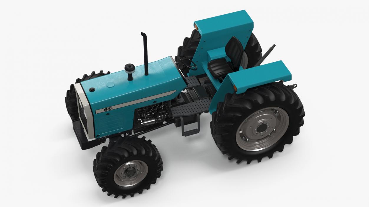 3D model Farm Tractor Rigged for Cinema 4D 2