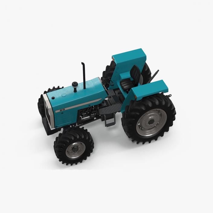 3D model Farm Tractor Rigged for Cinema 4D 2