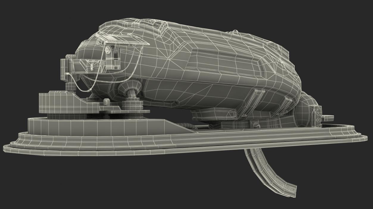 3D model Sci Fi Cryogenic Pod with Console Rigged