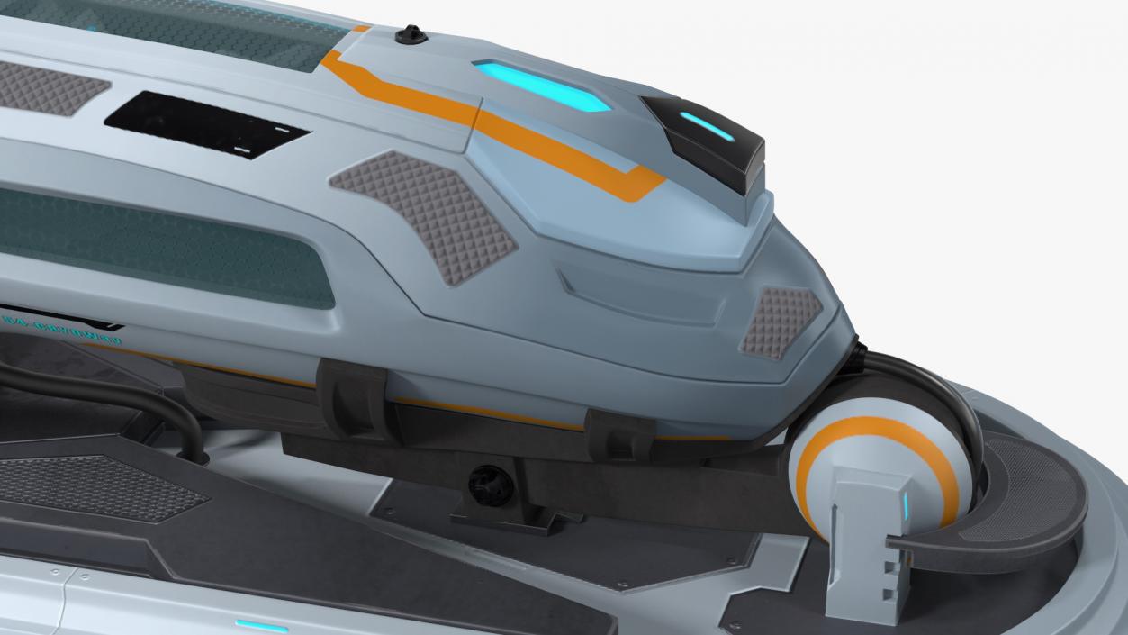 3D model Sci Fi Cryogenic Pod with Console Rigged