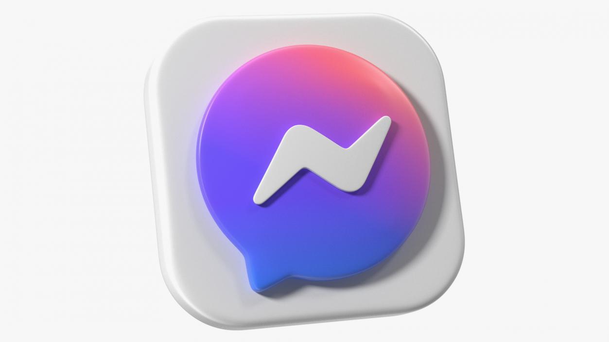 3D Facebook Messenger Icon model