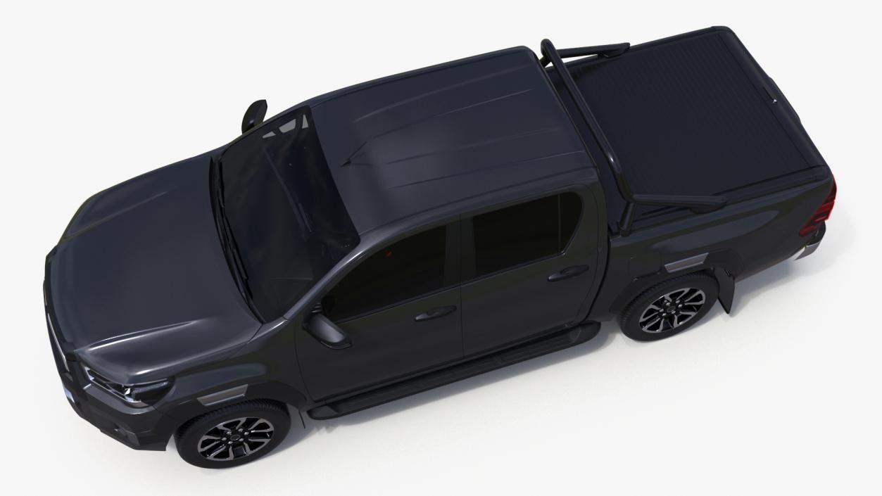 3D model Pickup Truck Black Rigged