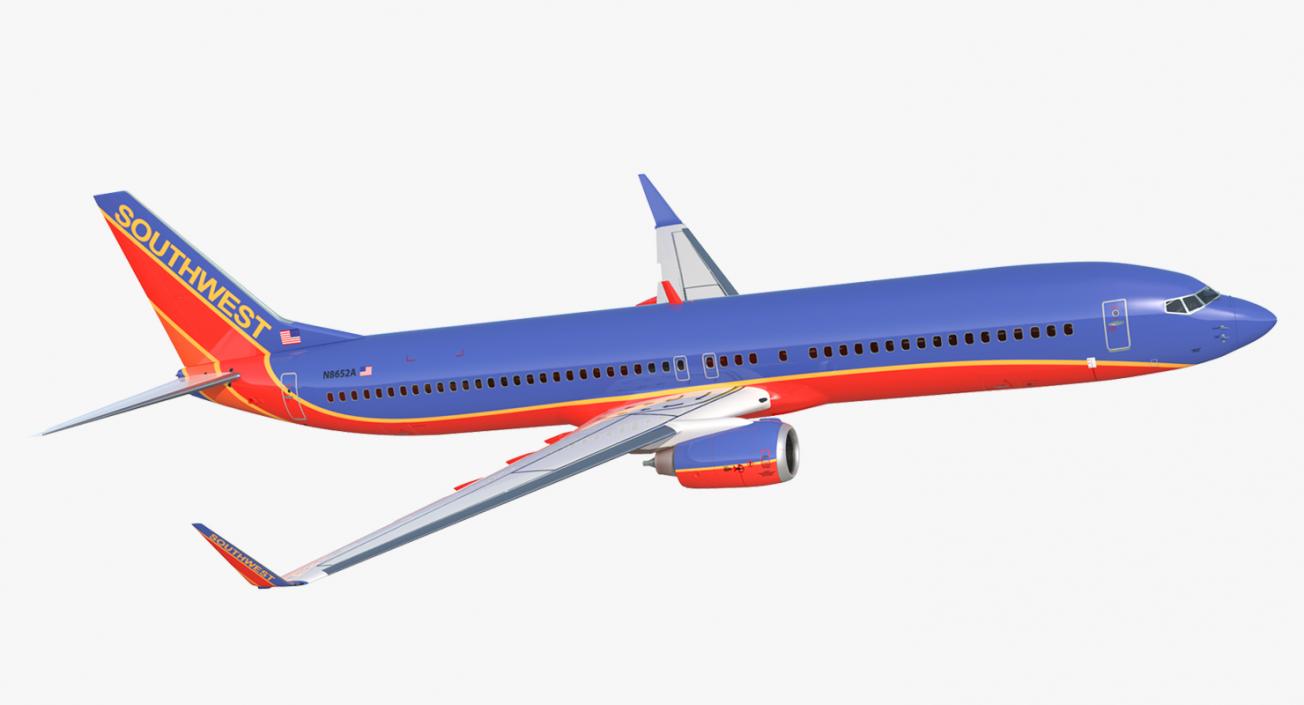 3D Boeing 737-900 Southwest Airlines model