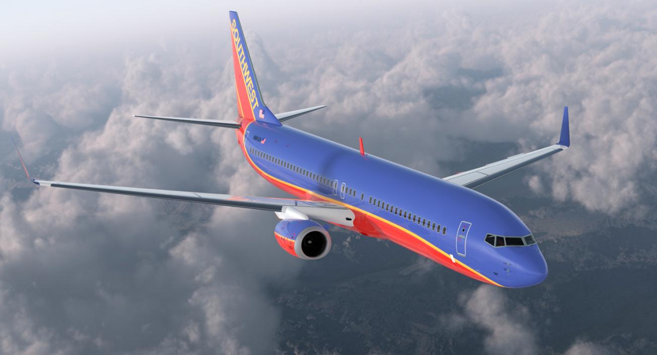 3D Boeing 737-900 Southwest Airlines model