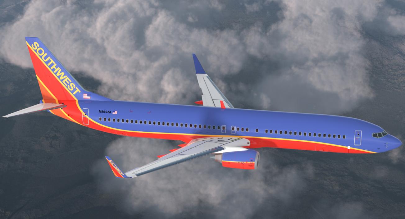 3D Boeing 737-900 Southwest Airlines model