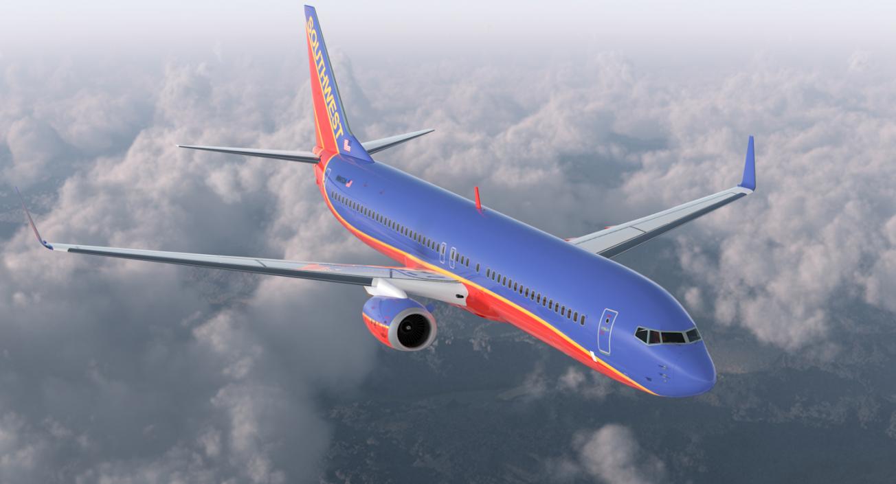 3D Boeing 737-900 Southwest Airlines model