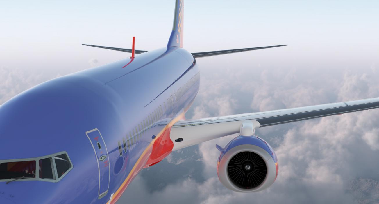 3D Boeing 737-900 Southwest Airlines model