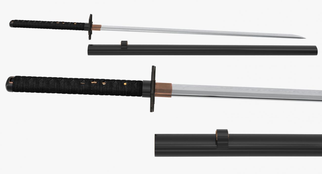 3D Ninja and Weapons Collection model