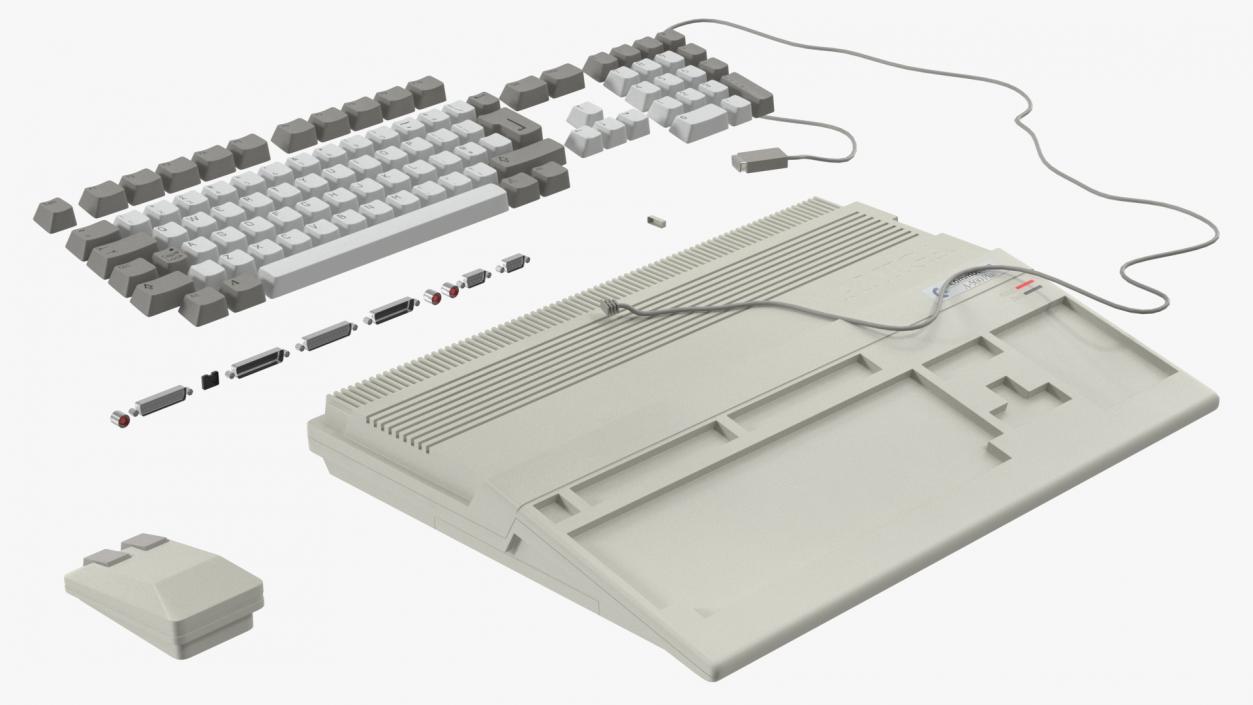 Home Computer Commodore Amiga 500 Keyboard 3D